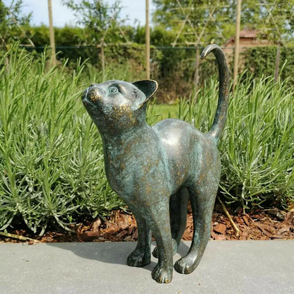 Beautiful Cat Sculpture Garden Decoration