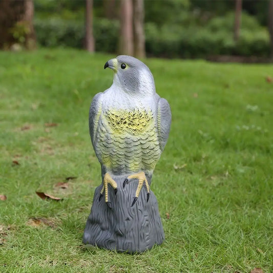 Realistic Hawk Decoy Garden Sculpture